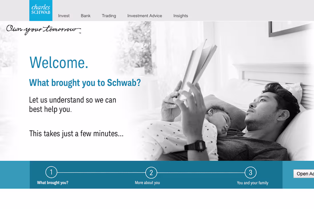 Cover image for Charles Schwab - Onboarding