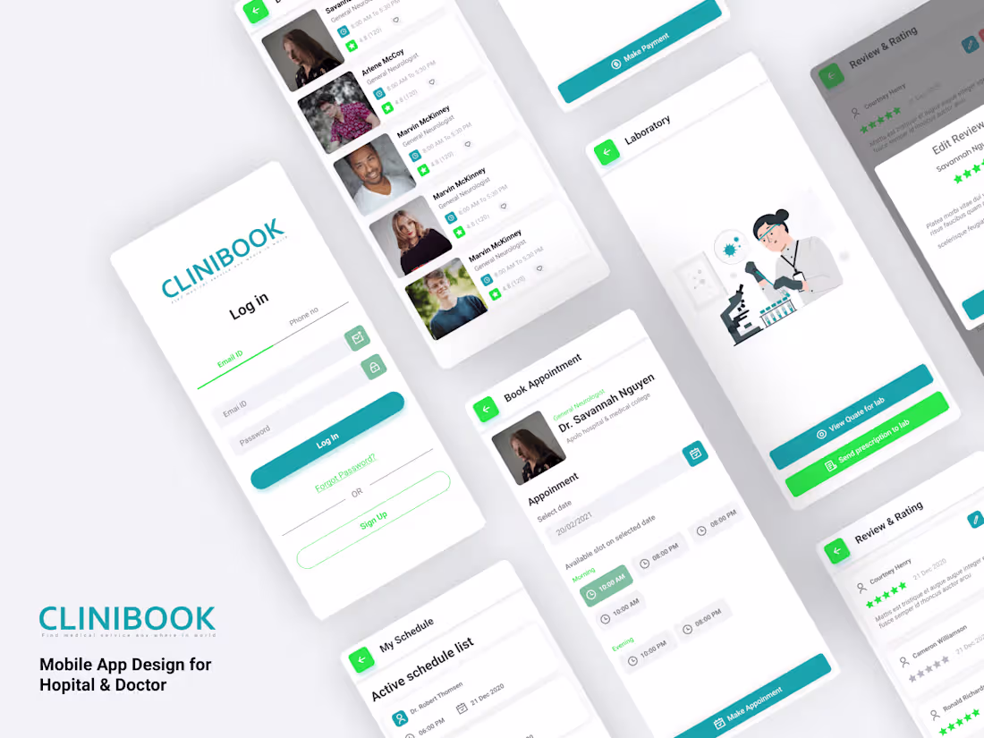 Cover image for Clinic Book App UI Design