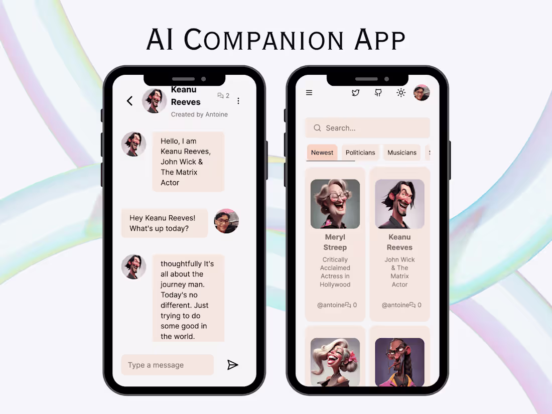 Cover image for Responsive Web Application for AI SaaS Companions