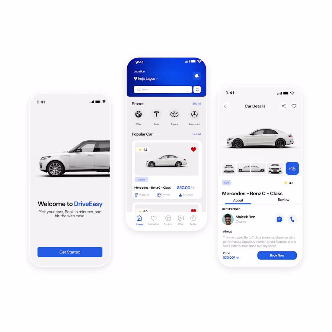 Cover image for DriveEasy Car Rentals UI