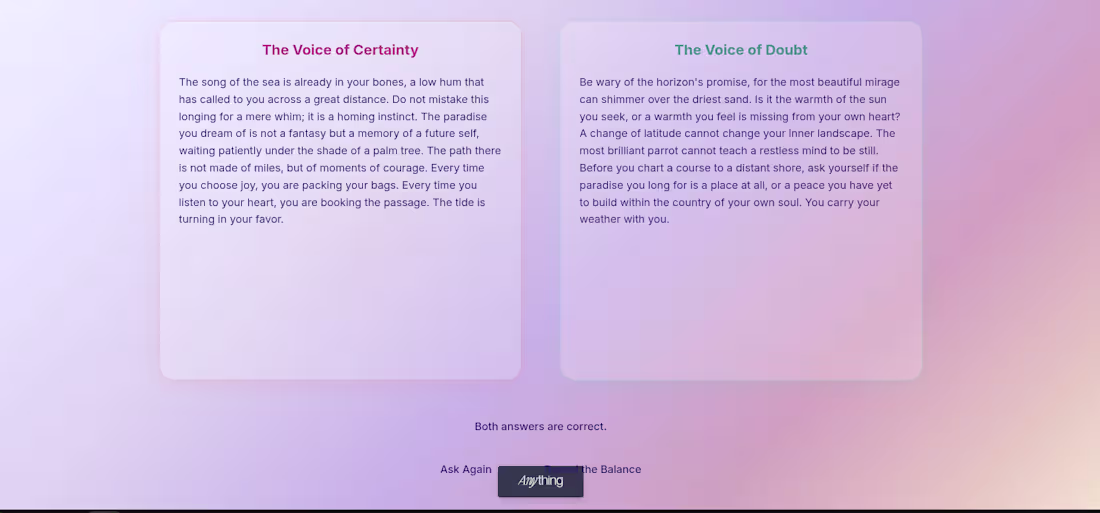 Cover image for The Oracle is a tiny decision tool built to cut through over...