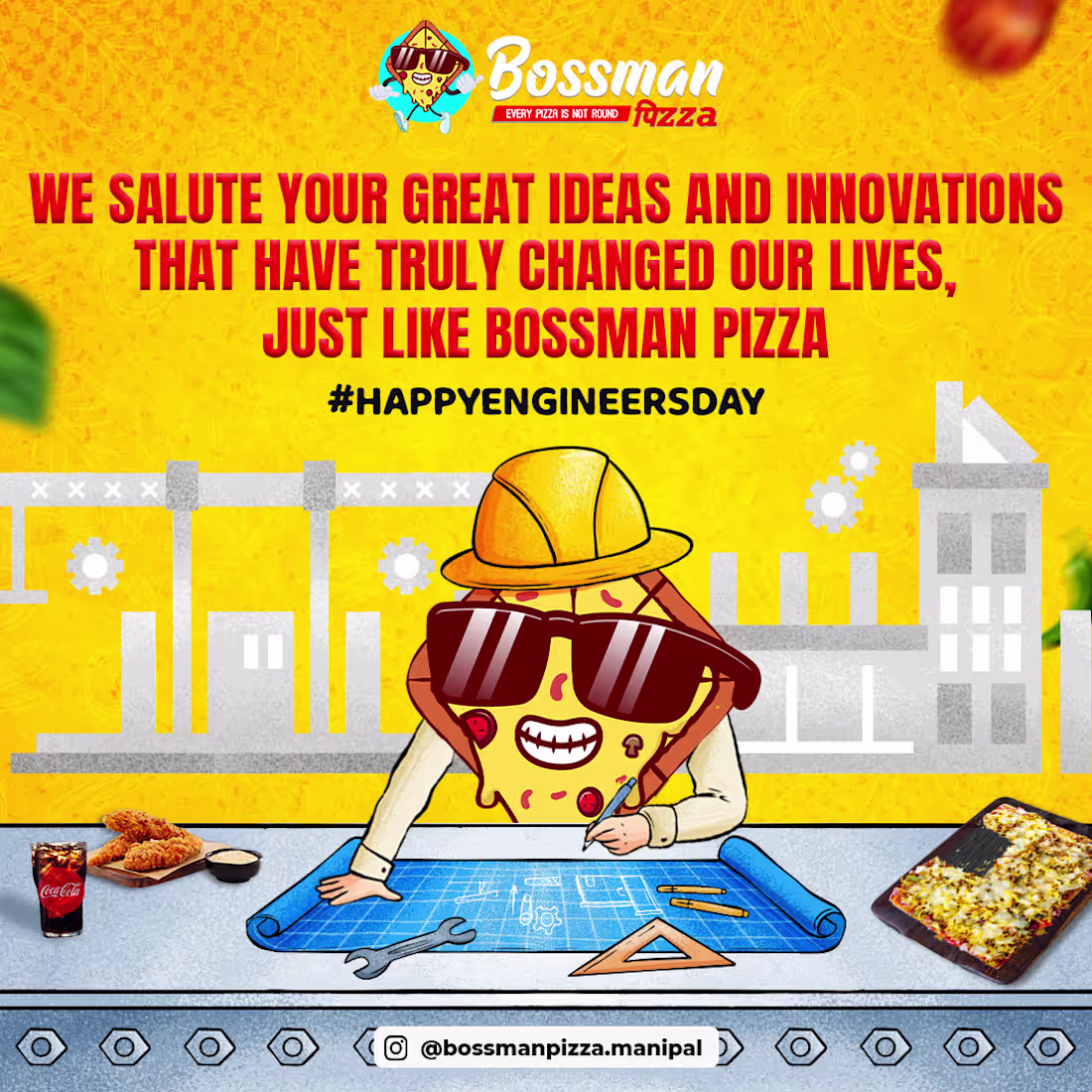 Cover image for Social media posts for Bossman Pizza