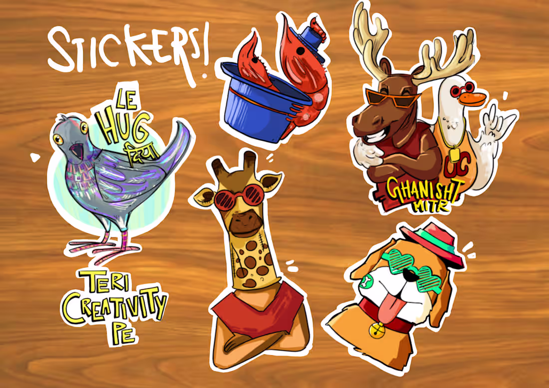 Cover image for Sticker designs I made for