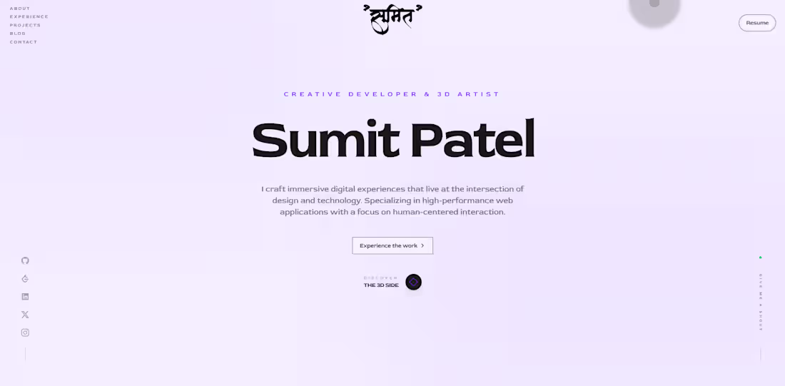 Cover image for Personal portfolio built with React/TypeScript