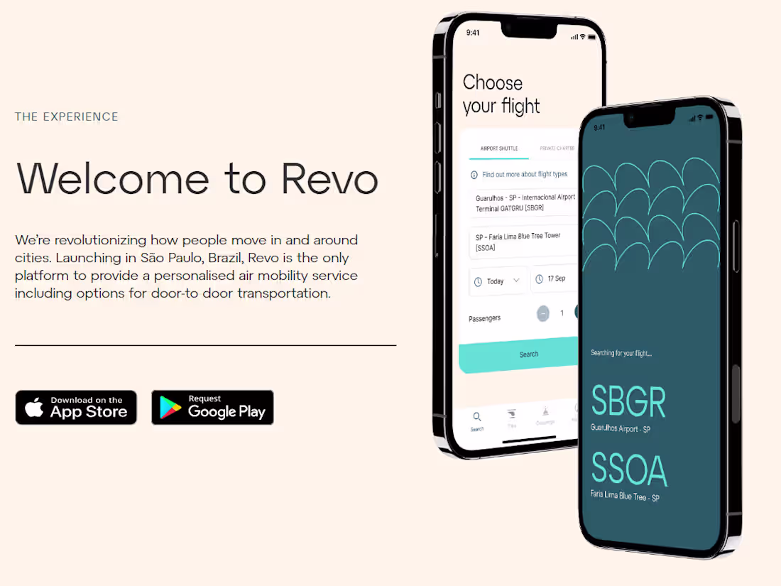 Cover image for Mobile App for a helicopter "uber" service