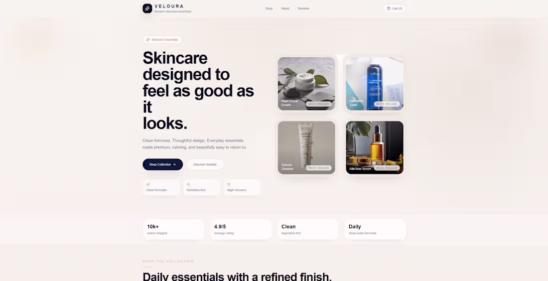 Cover image for A modern e-commerce experience designed