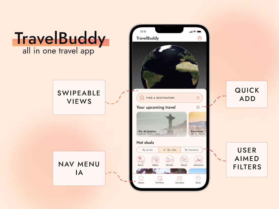 Cover image for Redesigning UI and consulting on UX strategy for travel iOS app