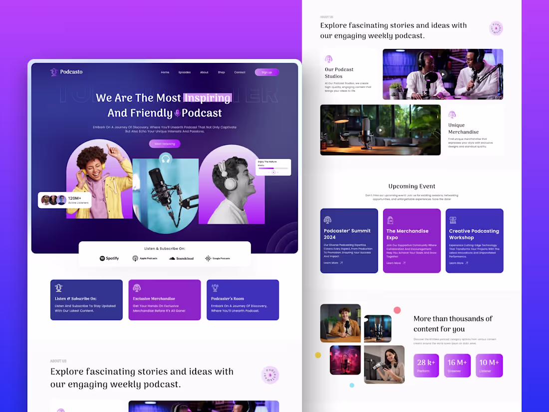 Cover image for A Premium Podcast Website Experience Built for Growth 🎙️🚀 ...