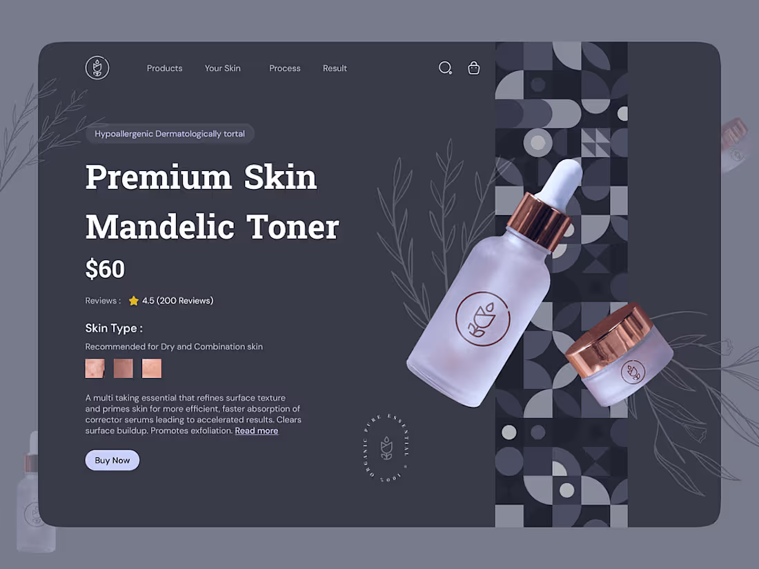 Cover image for E-Commerce Skincare Product website Design