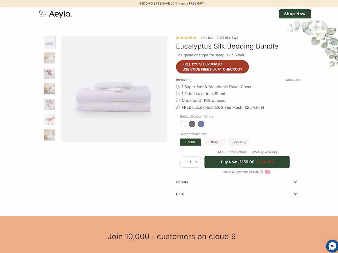 Cover image for Aeyla Landing Page Development