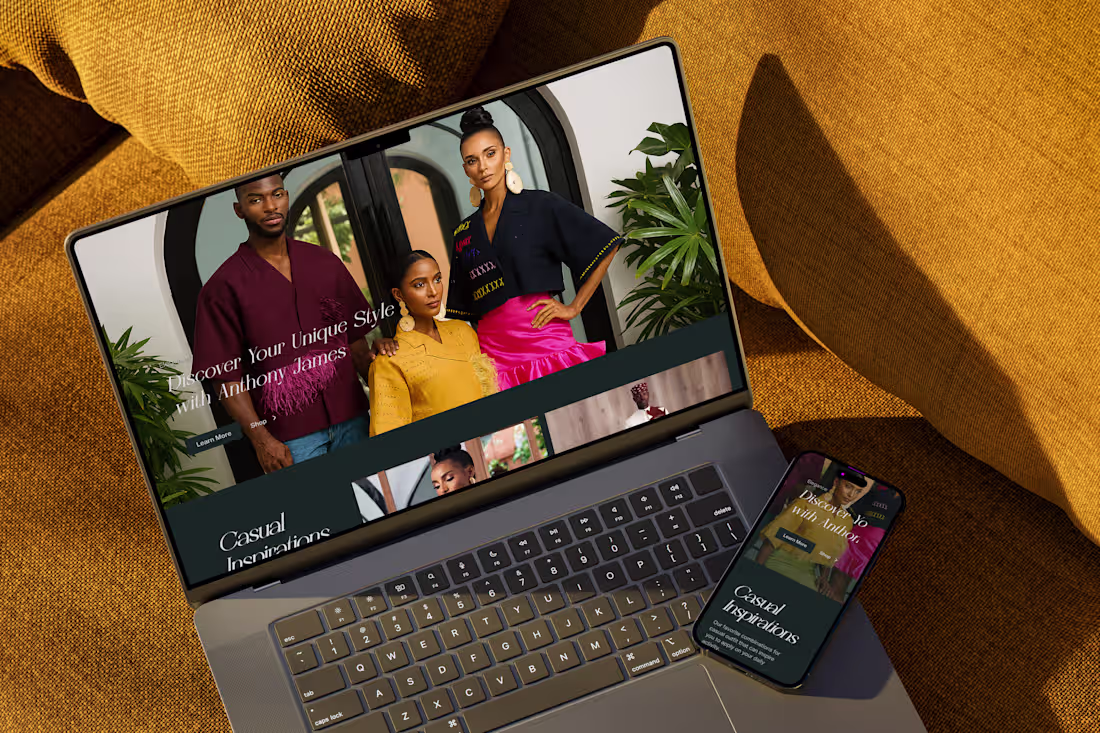 Cover image for Luxury African Fashion E-commerce Experience for Anthony Edwards