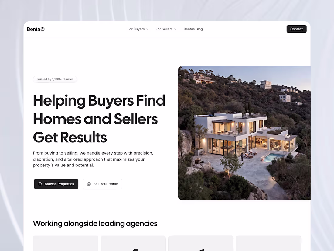 Cover image for Benta — Real Estate Website