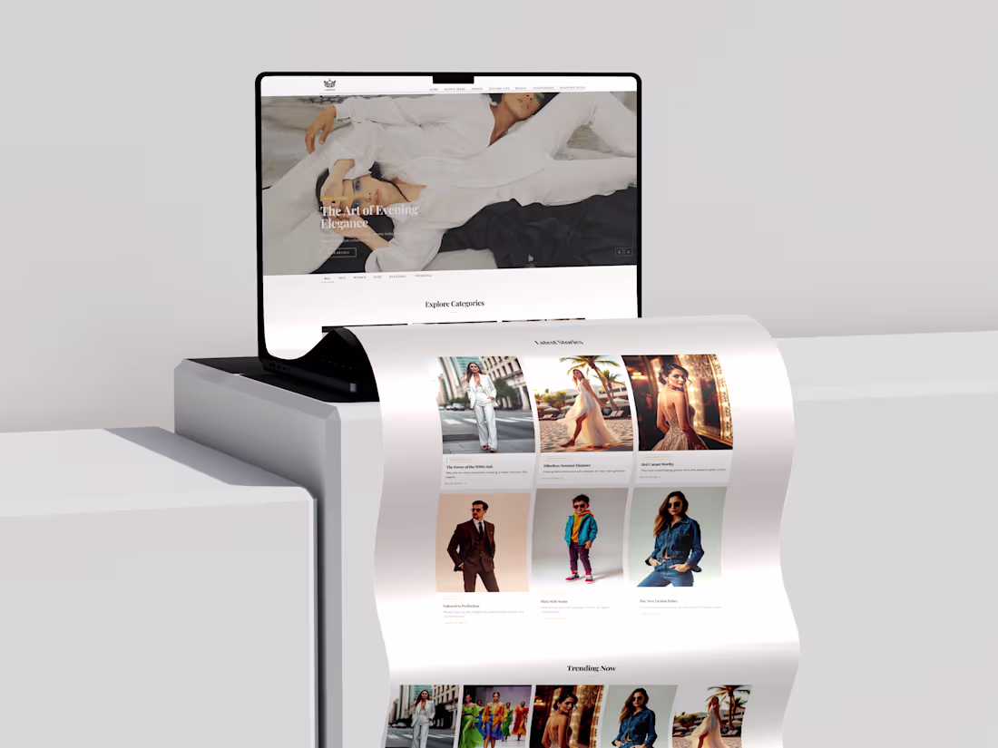 Cover image for Designing a fashion landing page