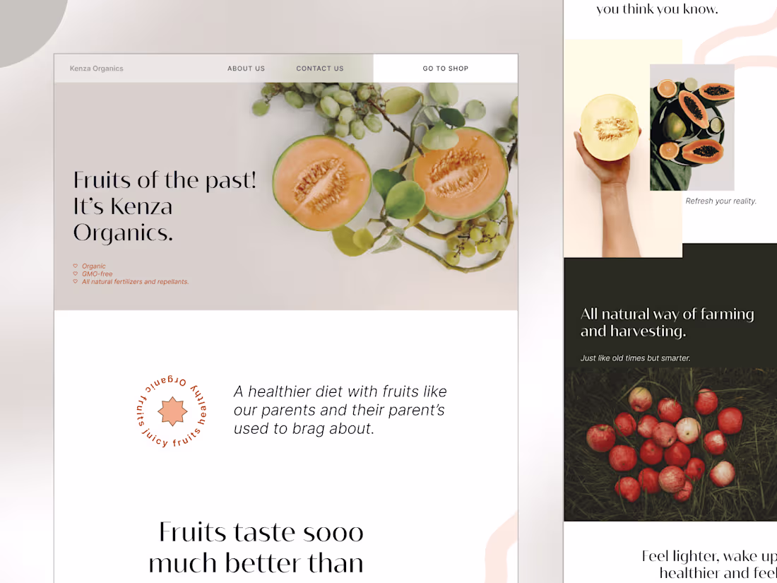 Cover image for Web Design: Kenza Organics Landing Page