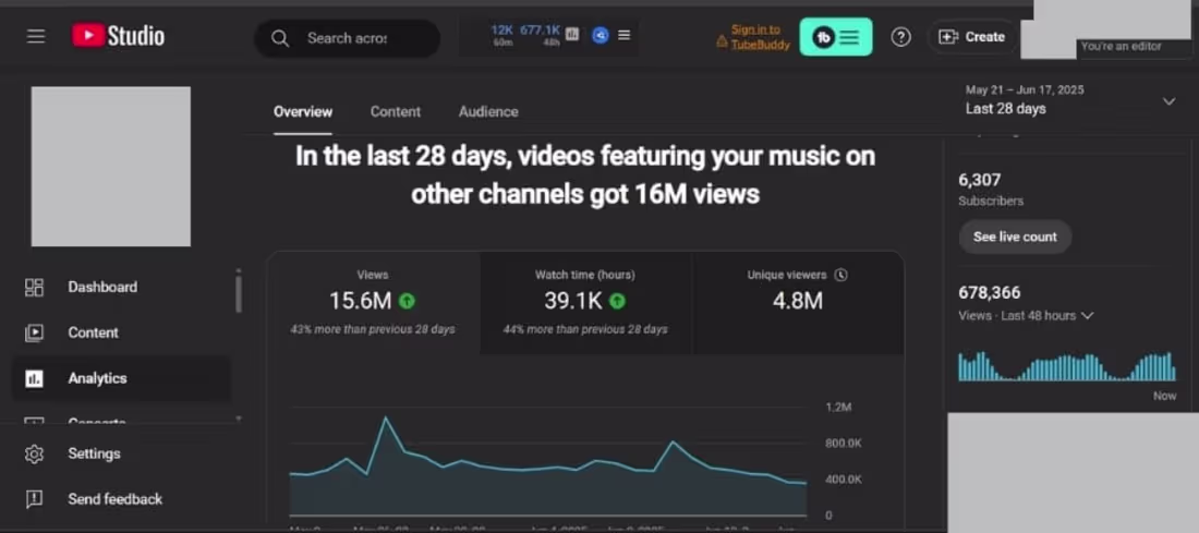 Cover image for High-Impact YouTube Analytics: 15.6M Views in a Month