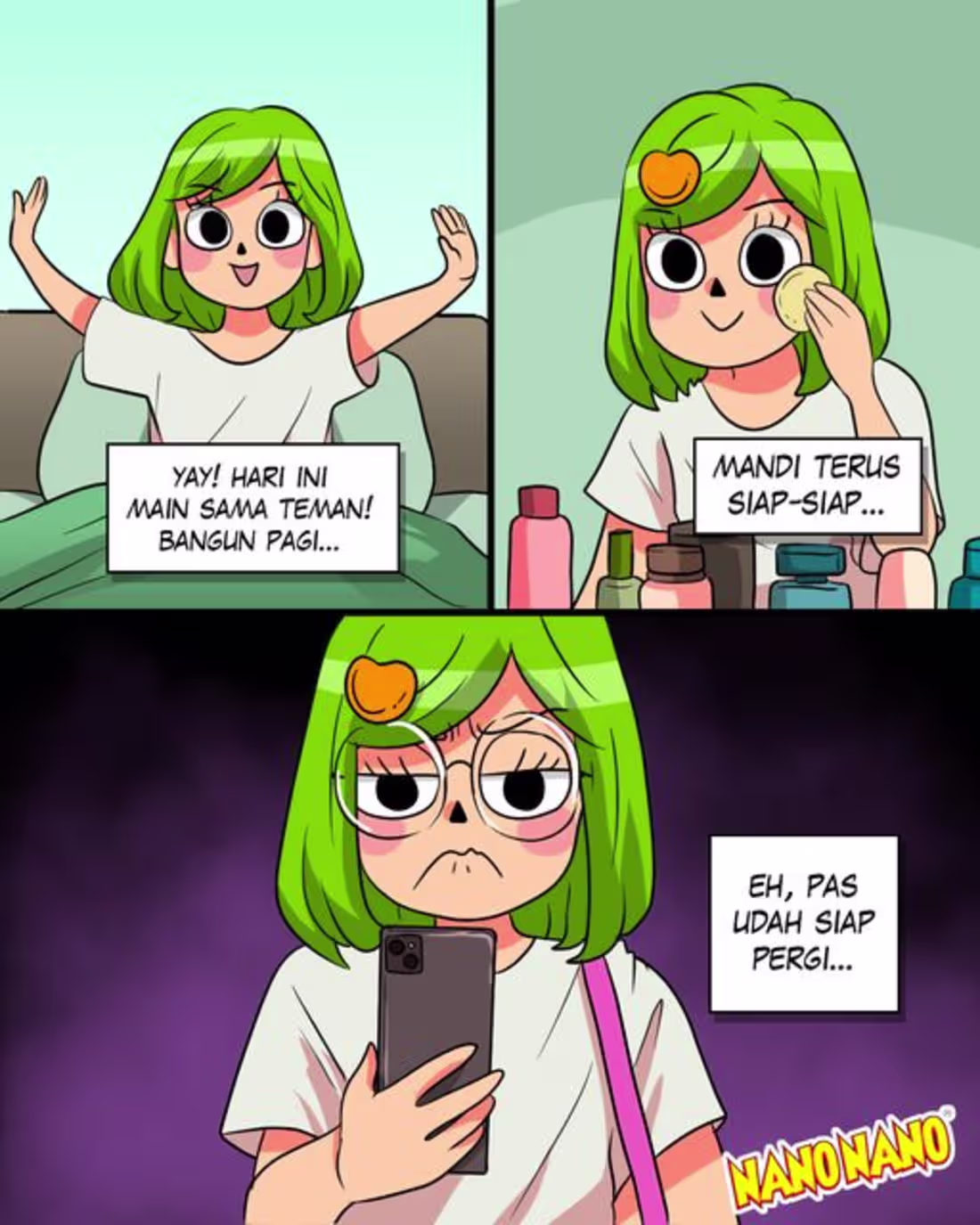 Cover image for Nano Nano on Instagram: “Siapin alarm, bangun pagi langsung man…