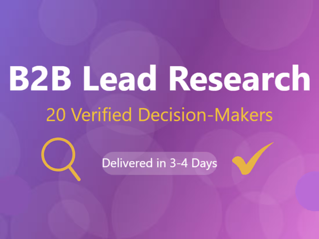 Cover image for Find 20 B2B Decision-Makers with Contact Details