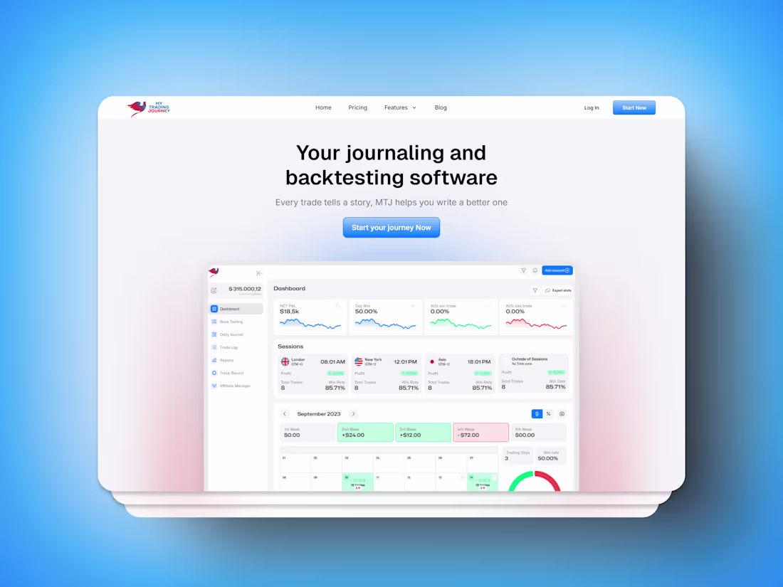 Cover image for MyTradingJourney Website