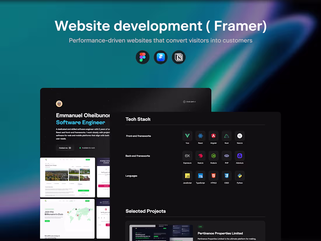 Cover image for Website Development | Figma to Framer |  Performance-Driven