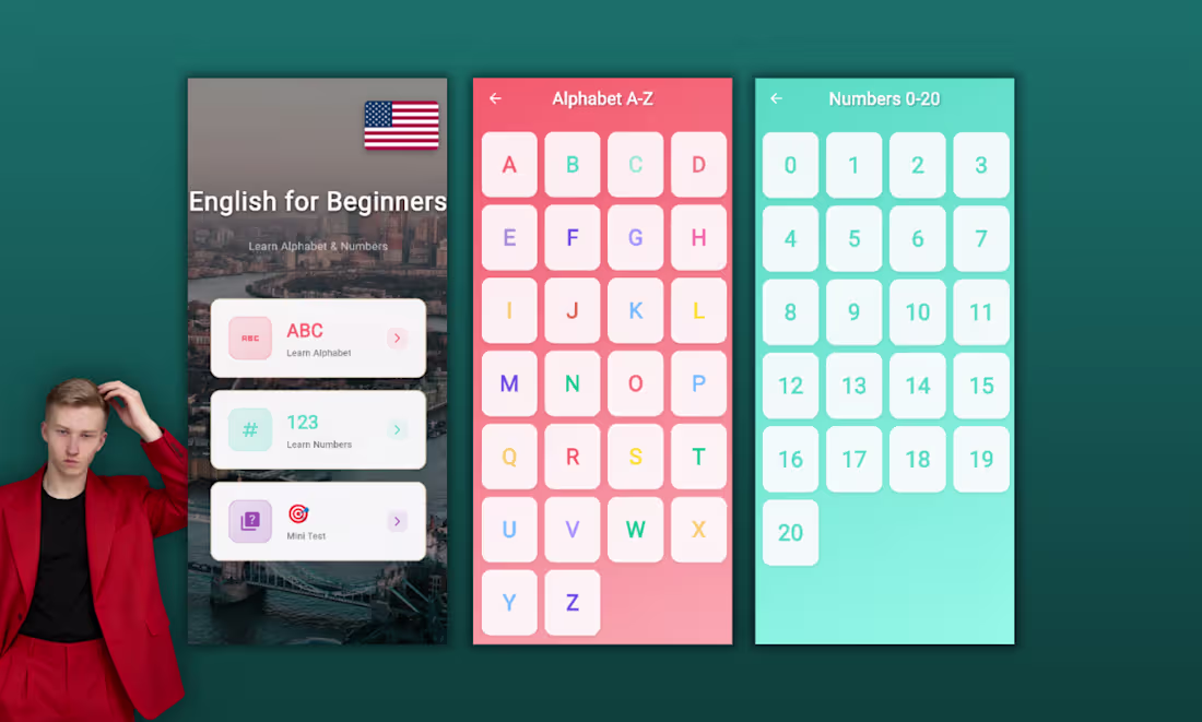 Cover image for 👍 MVP mobile app for learning English for beginners Tech st...
