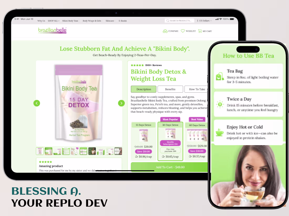 Cover image for Check out this stunning PDP I built: Brazilian Belle PDP