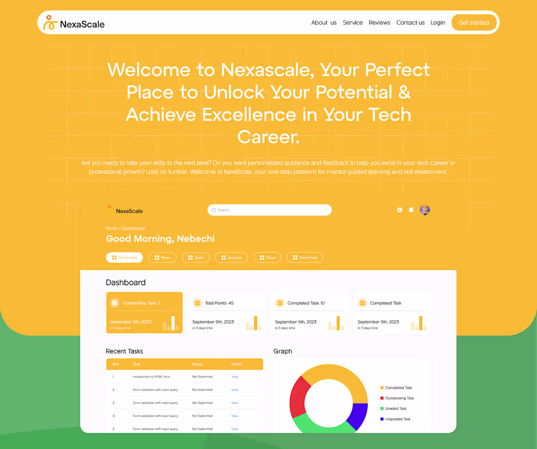 Cover image for NexaScale E-learning Landing Page :: Behance
