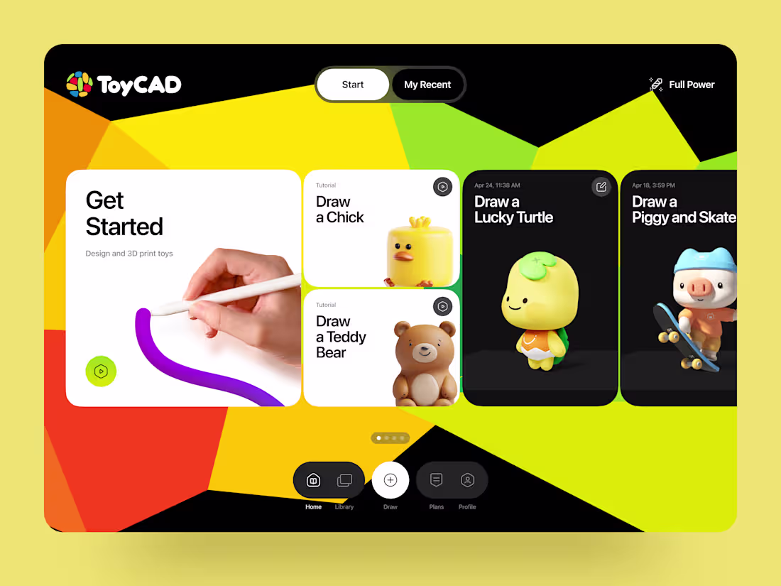 Cover image for 3D Creation App UI - Playful Web App Design