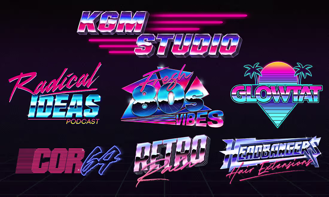 Cover image for I will design 80s futuristic