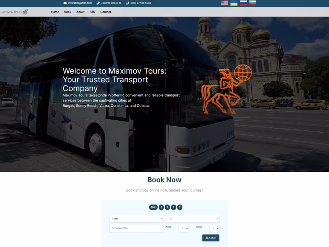 Cover image for Website design Maximov Tours