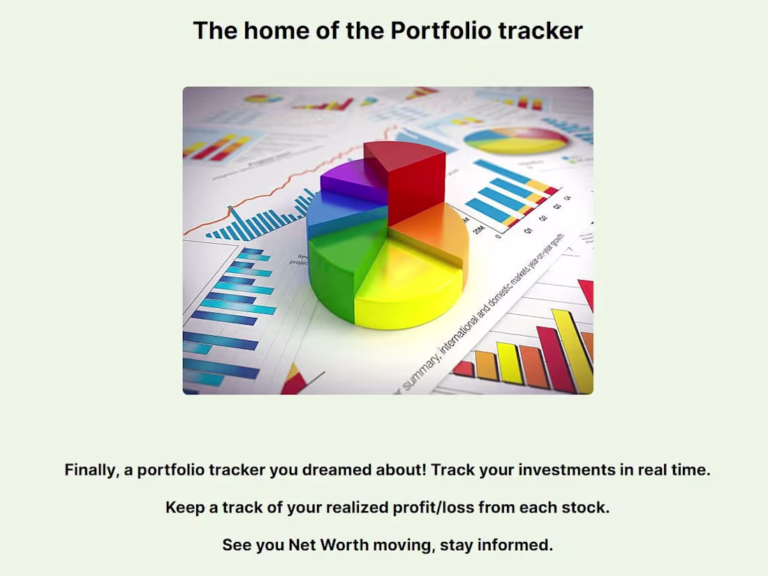 Cover image for Portfolio tracker