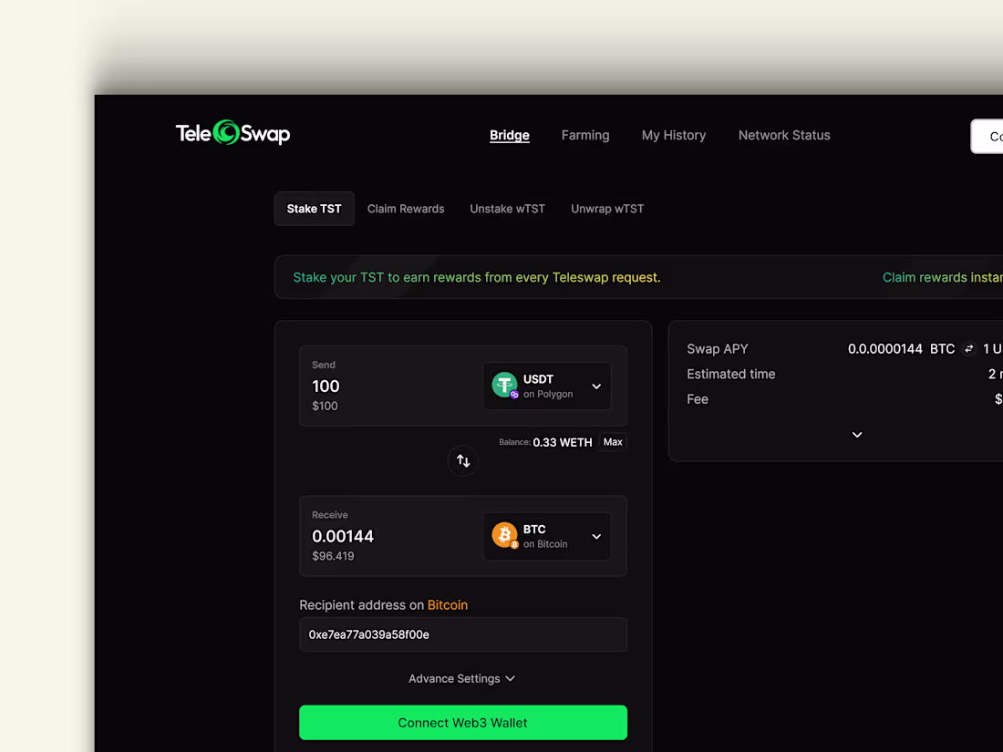 Cover image for Quick shot from Teleswap design