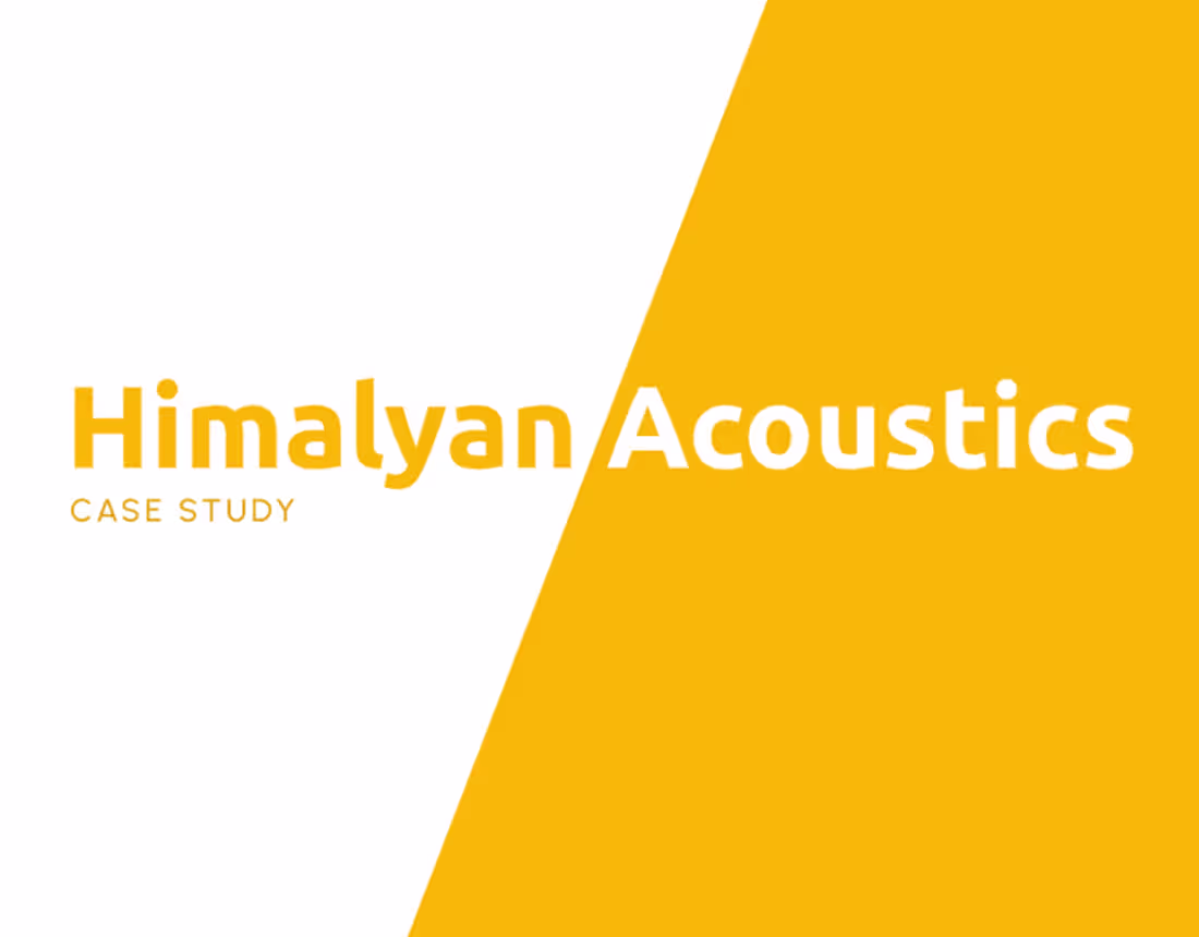 Cover image for Case Study | Himalyan Acoustics on Behance