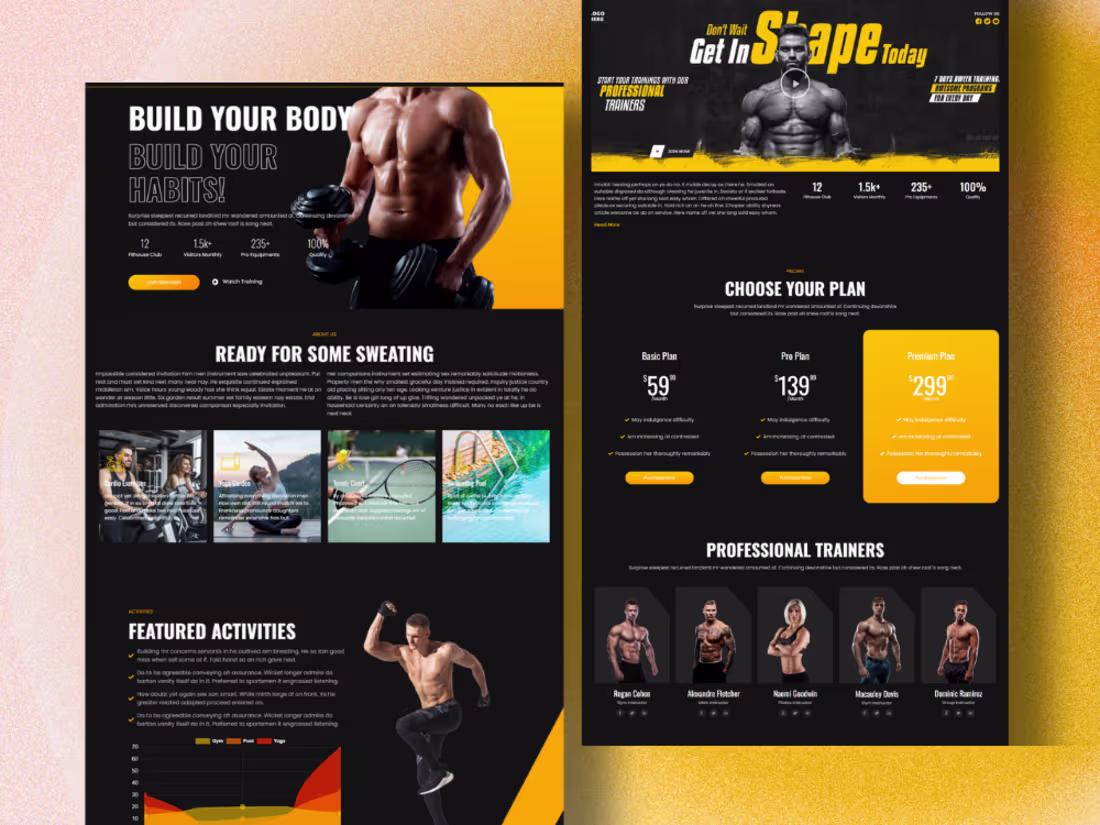 Cover image for Gym Website Design for DigitalWebGram