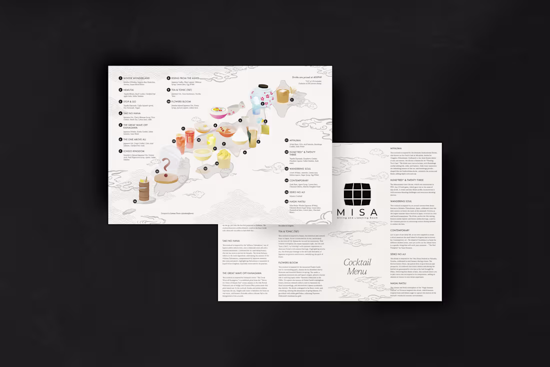 Cover image for MISA Dining - Menu Design