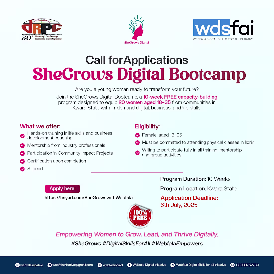Cover image for SheGrows Bootcamp Branding and Visual Design