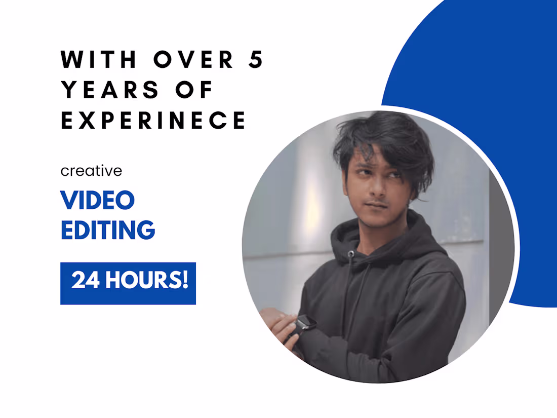 Cover image for I will edit your videos within 24 hours