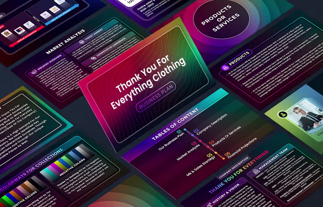 Cover image for Thank You for Every thing Clothing - Business presentation