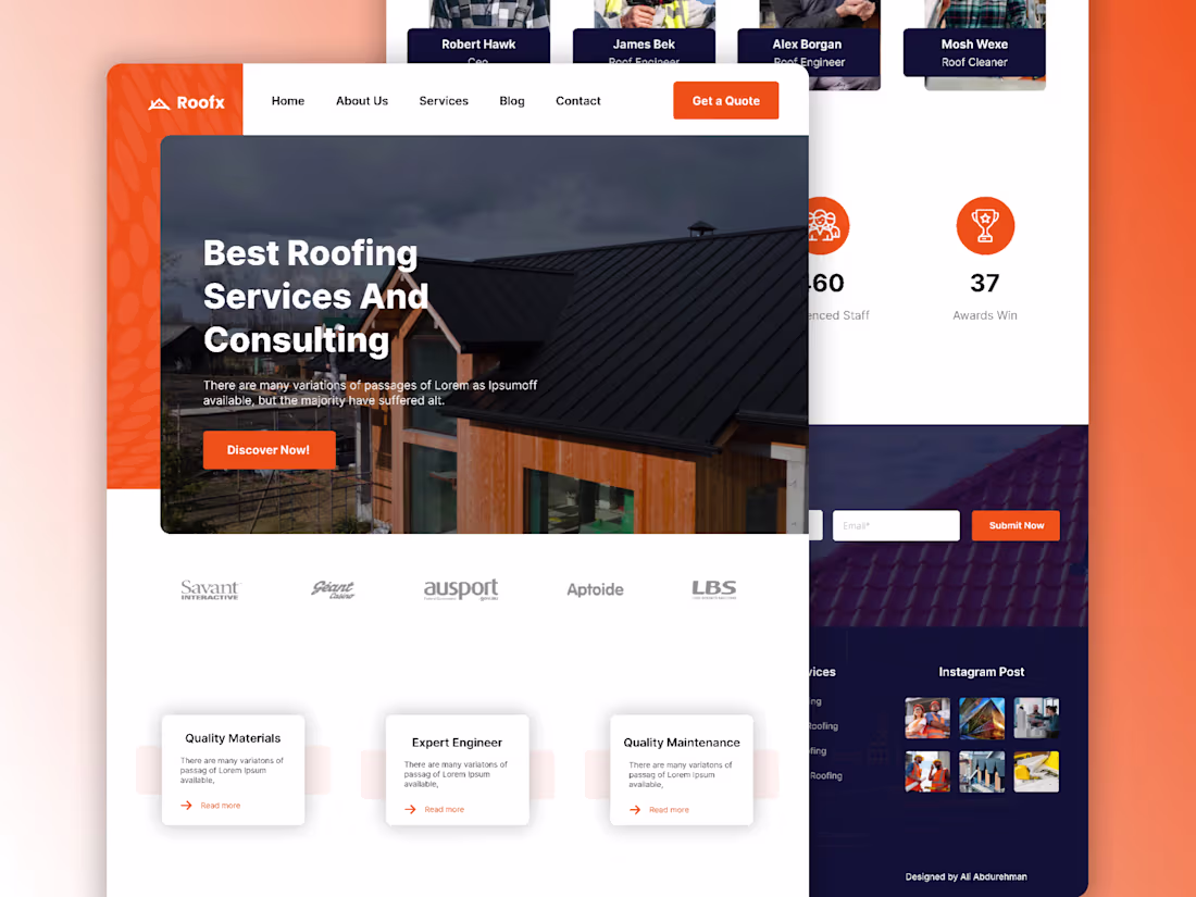 Cover image for Roofing Company - Web Design