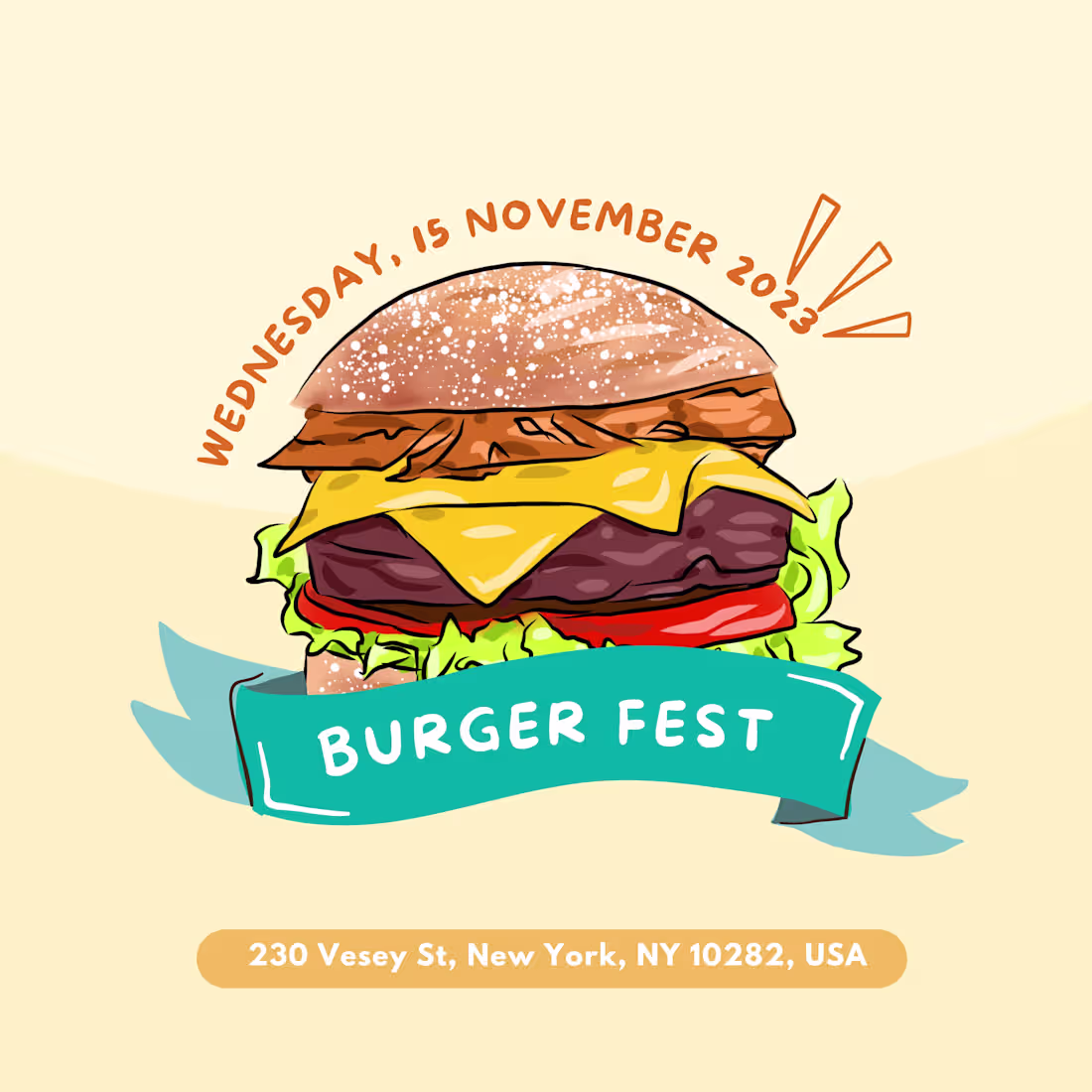 Cover image for Burger Fest Instagram Advertisement Project