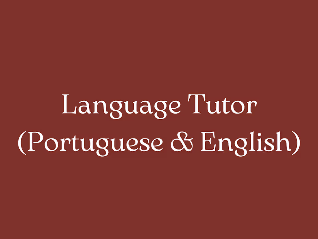 Cover image for Language Tutor (Portuguese & English)