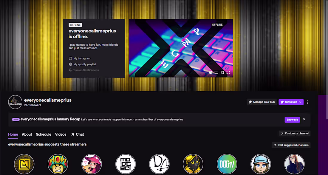 Cover image for Content Creator/Streamer.