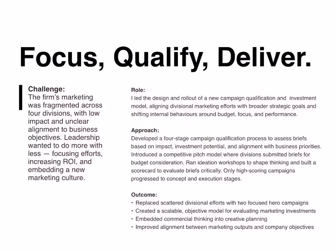 Cover image for Focus, Qualify, Deliver