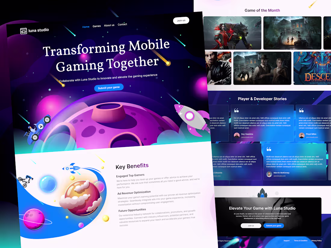 Cover image for Luna Studio Landing Page — Problem to Solution UI/UX Luna St...