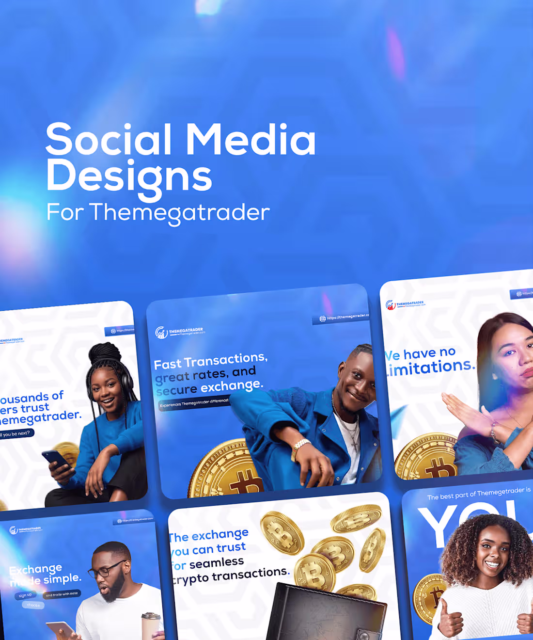 Cover image for Social Media Designs for Themegatrader - Crypto App