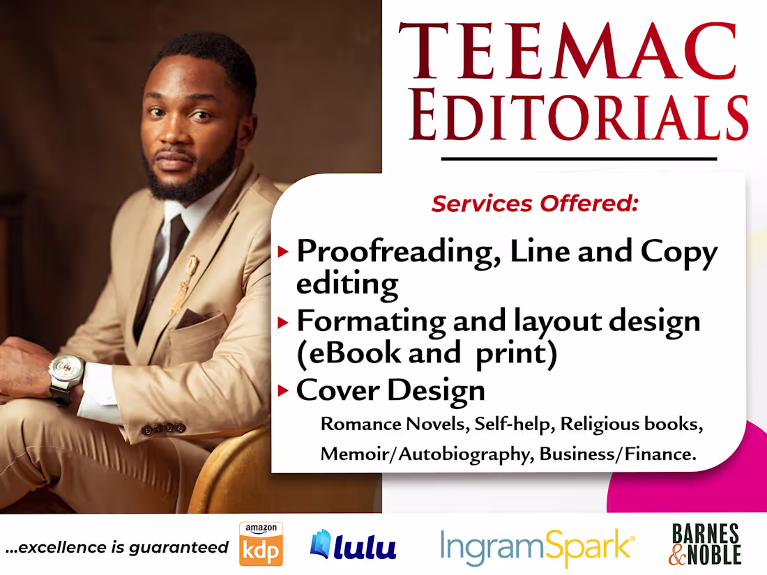 Cover image for I will proofread and edit your manuscript, article and document