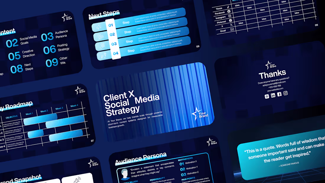 Cover image for A Social Media Strategy deck