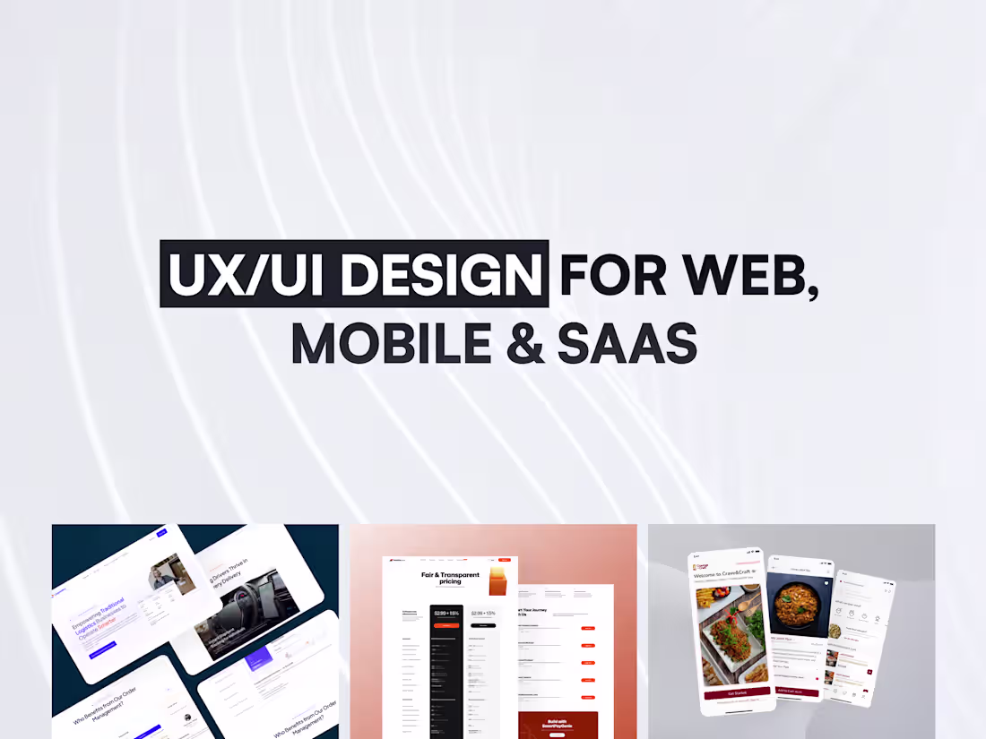 Cover image for UX/UI Design for Web, Mobile & SaaS