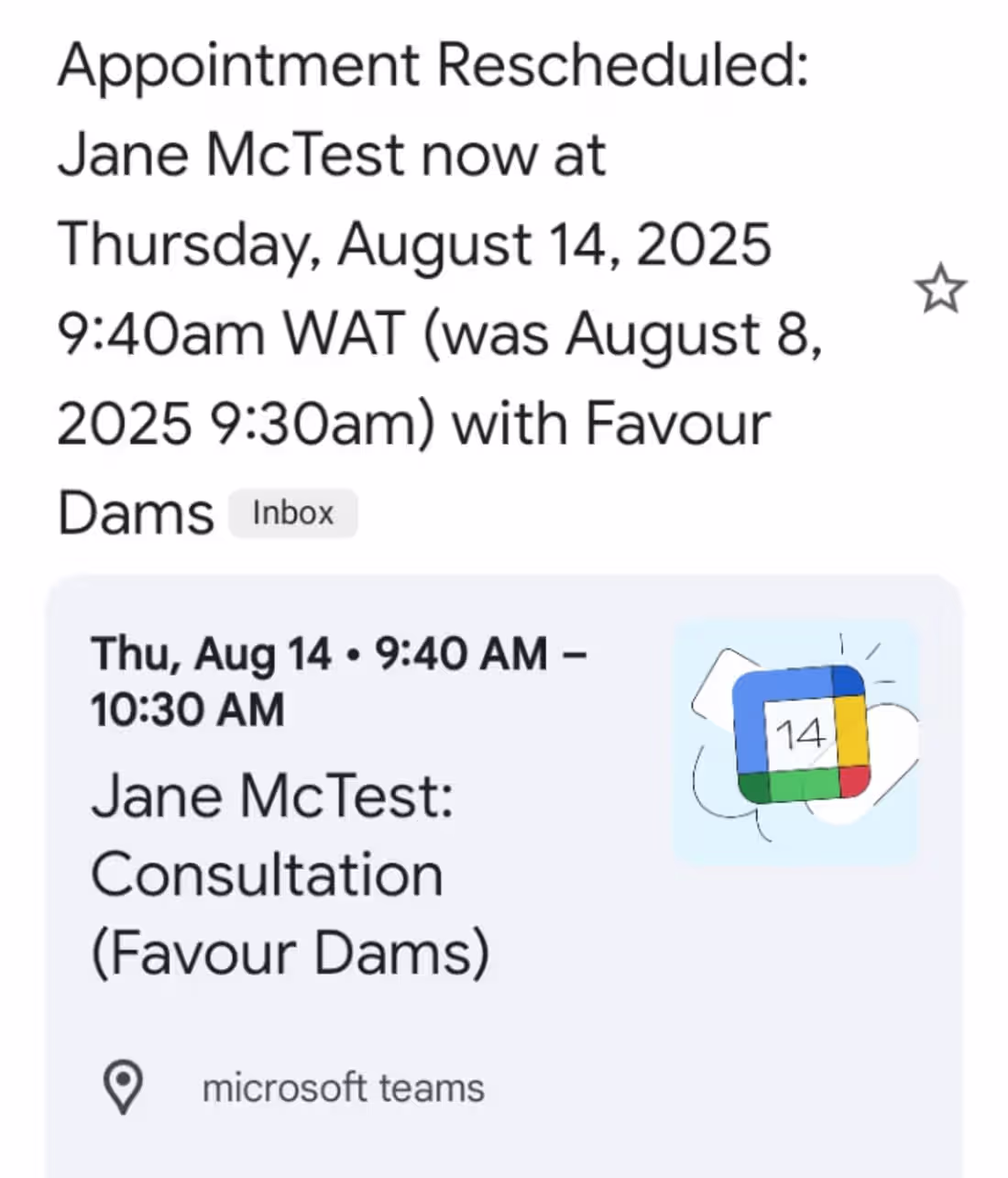 Cover image for This is an Appointment scheduled