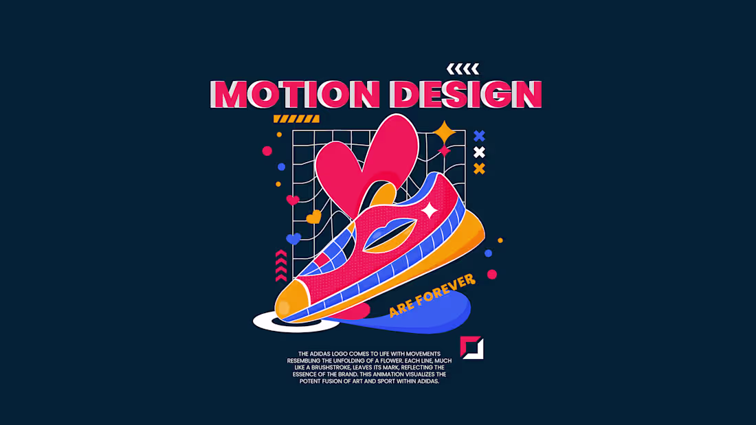 Cover image for Adidas Logo Animation: Art & Sport Fusion on Behance