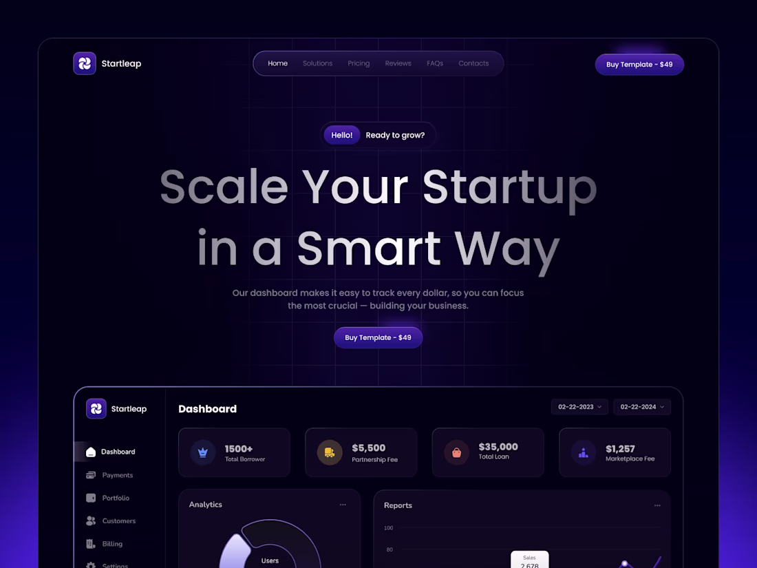 Cover image for Development of a corporate website for a SaaS product.